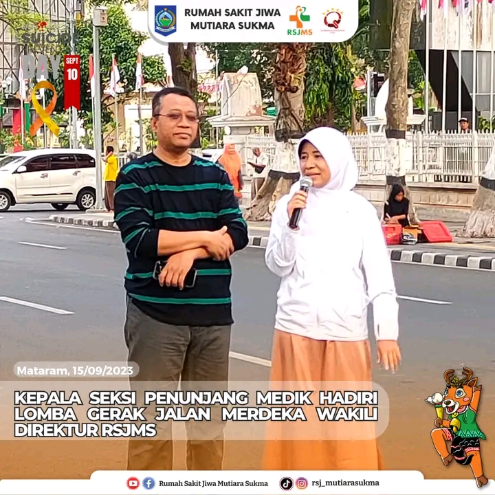 KEPALA SEKSI PENUNJANG MEDIK HADIRI LOMBA GERAK JALAN MERDEKA WAKILI DIREKTUR RSJMS